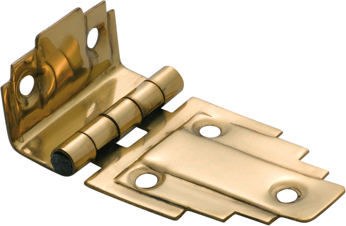 Deco Offset Hinge Polished Brass Tradco