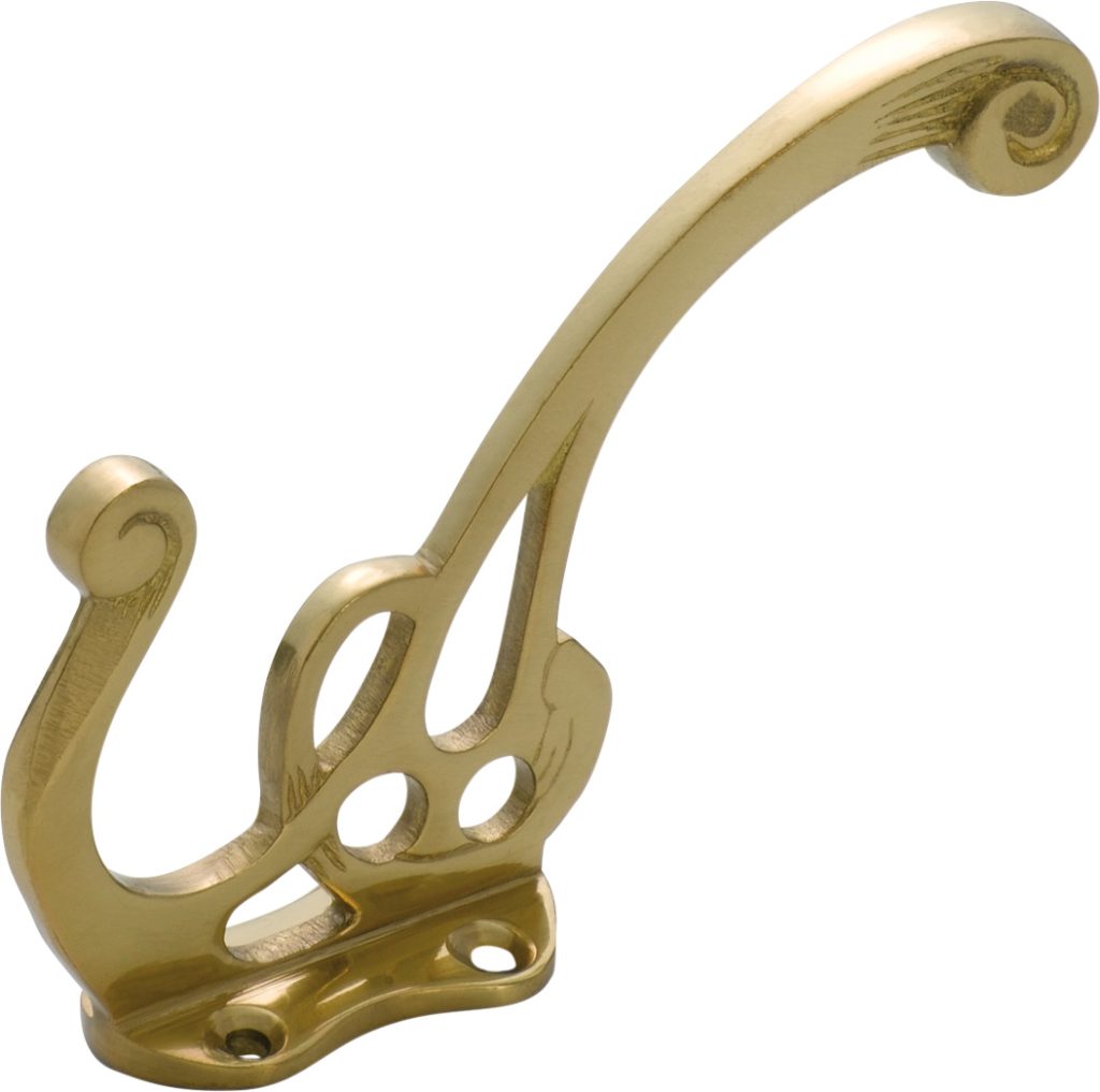 Tradco Victorian Coat Hook with White Porcelain Tip, 115 x 75mm