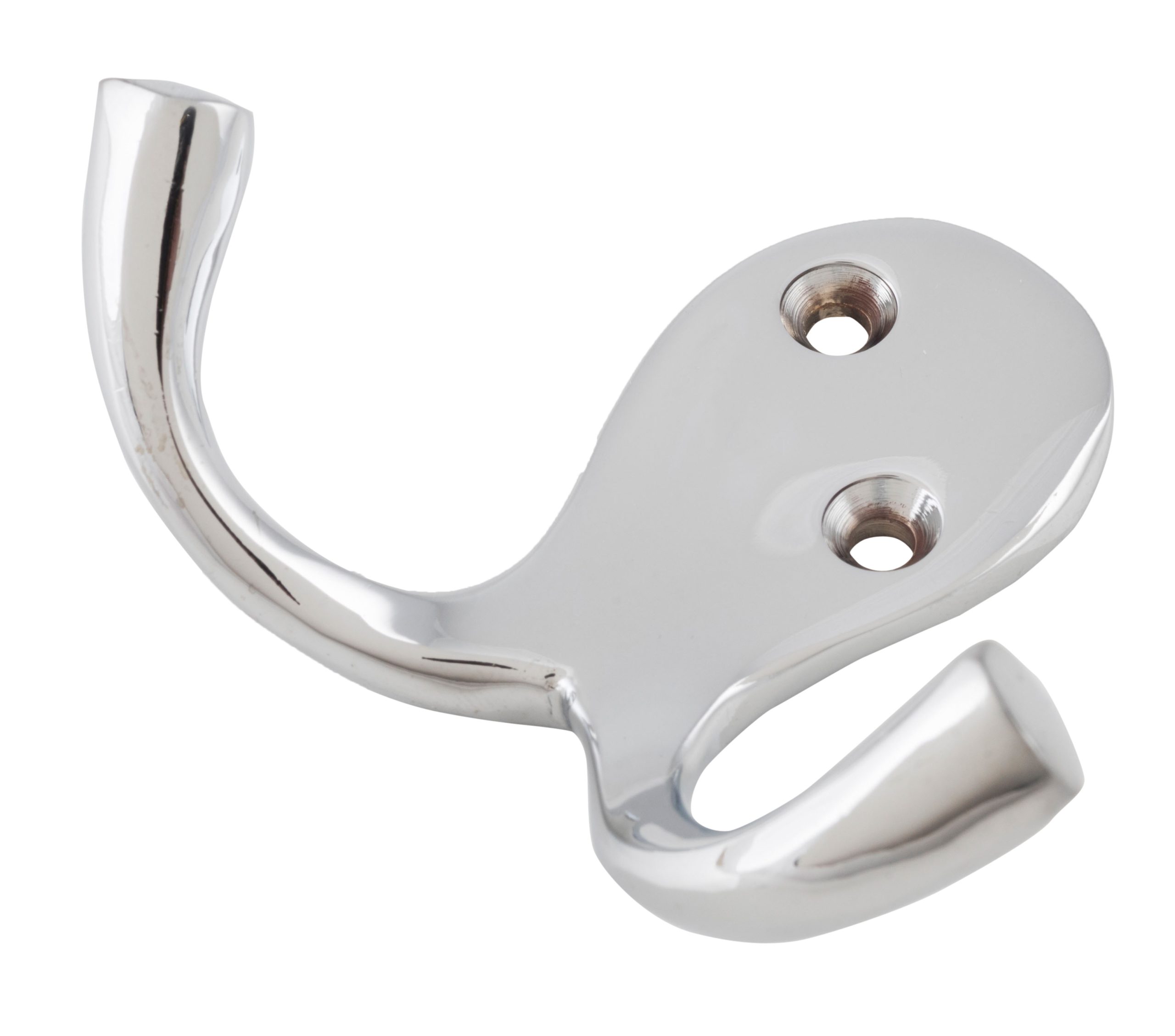 Double Robe Hooks - Chrome Plated - TradCo