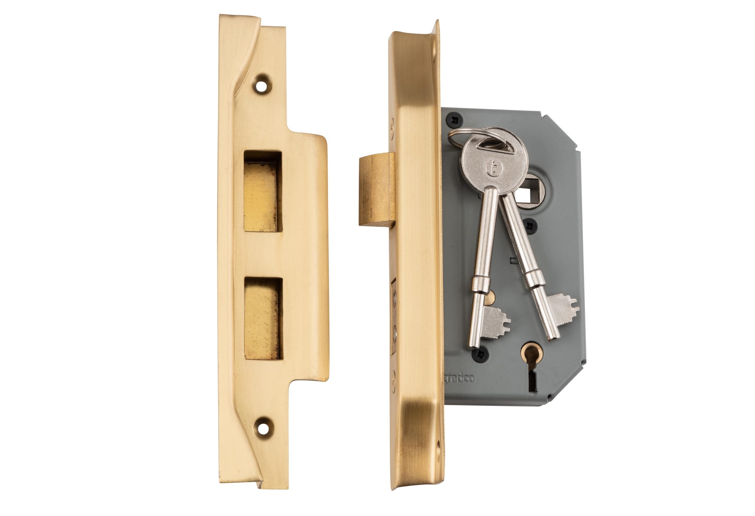 Rebated 5 Lever Mortice Lock Backset 46mm TradCo