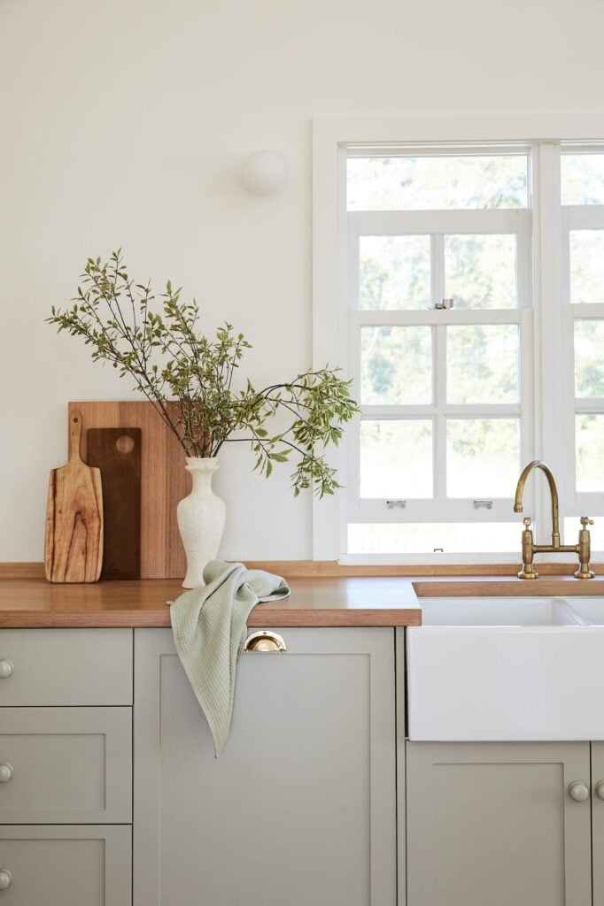 The Bangalow Barn by Little Winnie features the Classic Drawer Pulls in Polished Brass